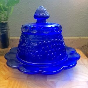 Cobalt Blue butter/cheese dish
